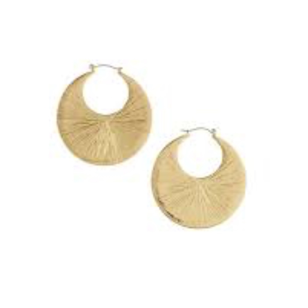 STELLA & RUBY Leopard-Print Hoops - Picture 2 of 4